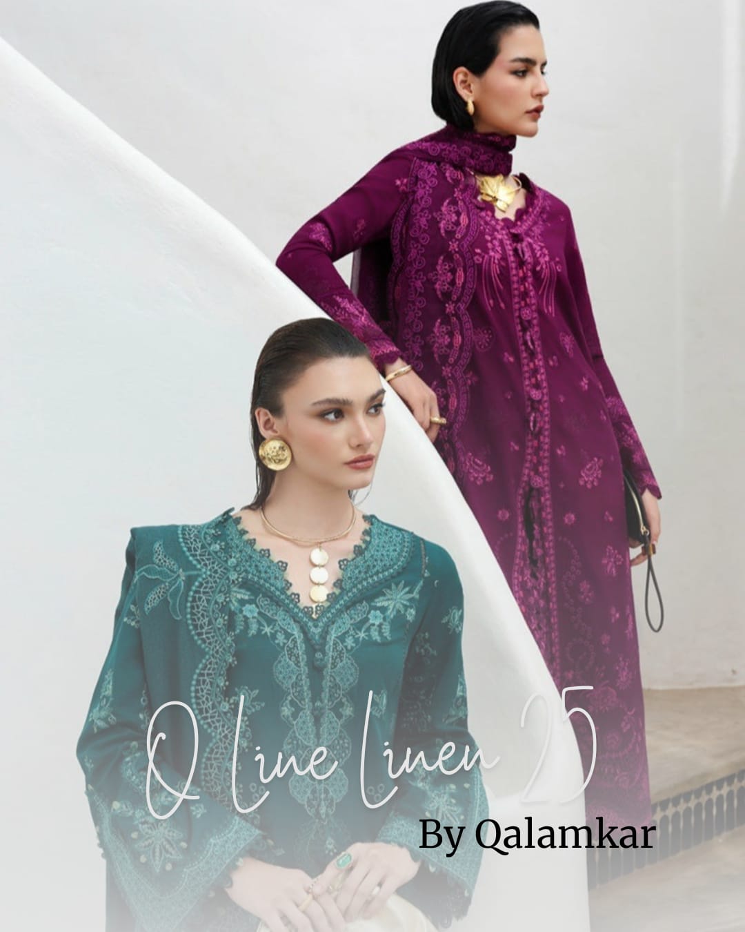 Q Line Linen 25 by Qalamkar