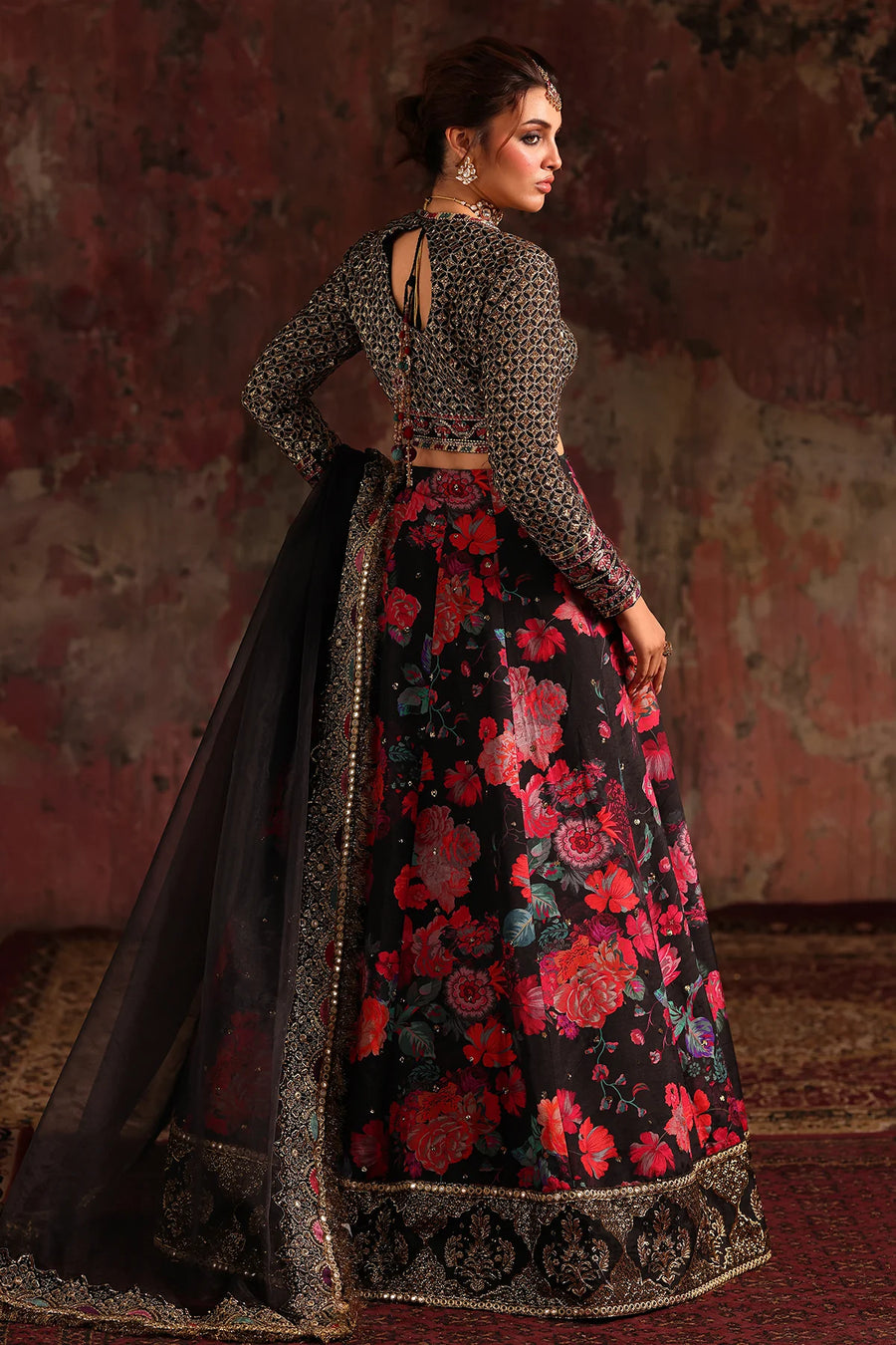 3-PC Embroidered Raw-Silk Suit CMA-5-05