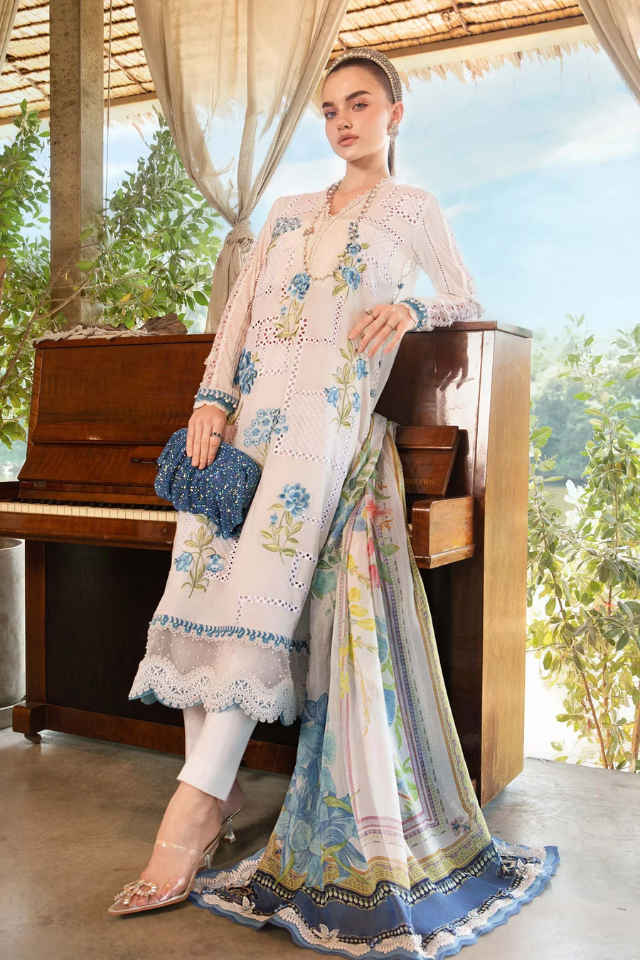3 Piece Printed Lawn Suit | MPT-2501-A