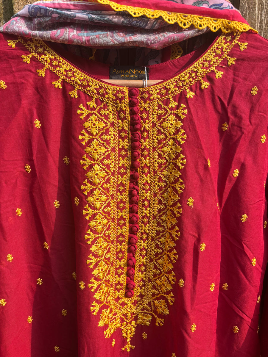 Agha Noor Lawn Suit 2-piece