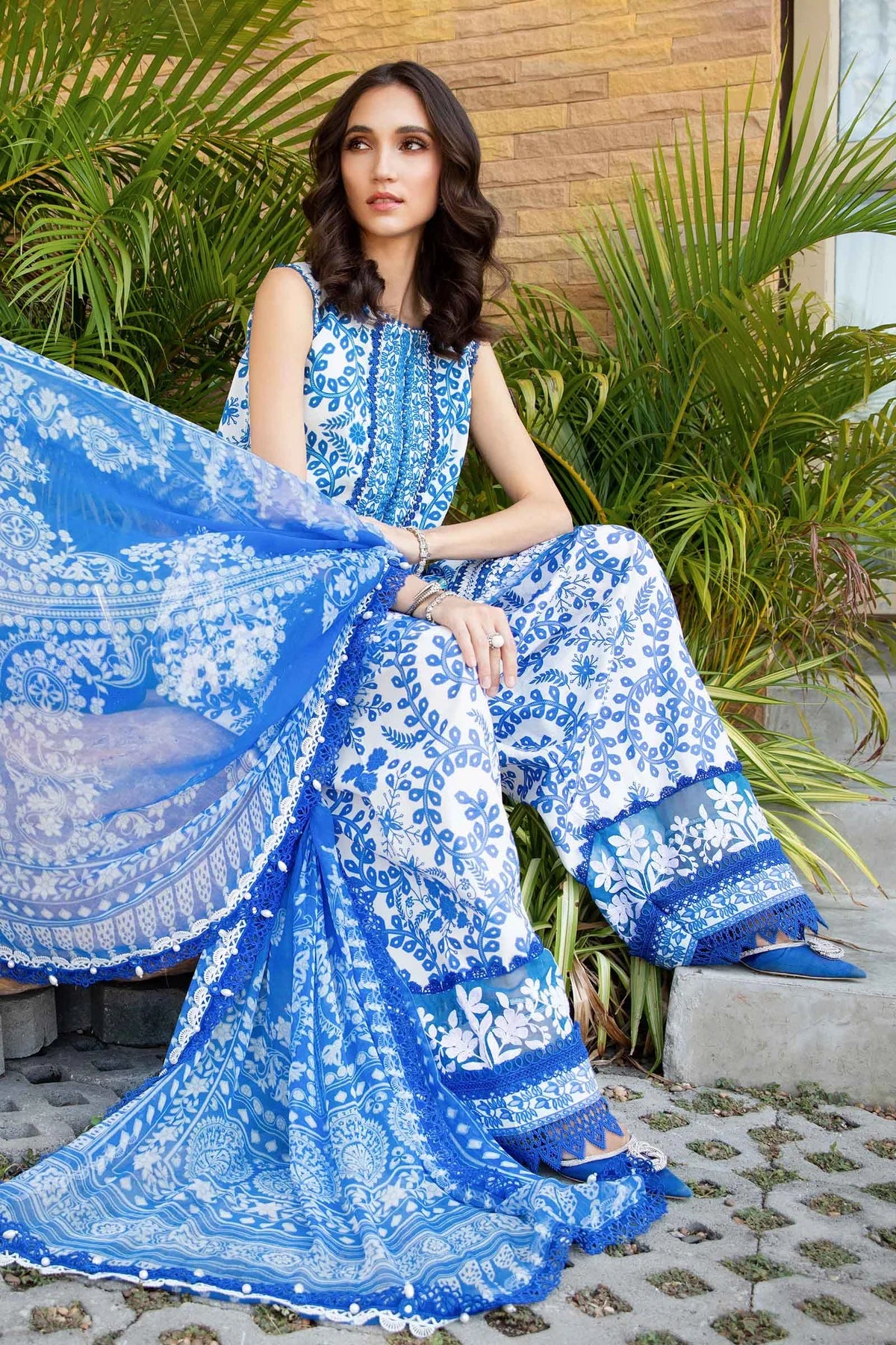 3 Piece Printed Lawn Suit | MPT-2504-B