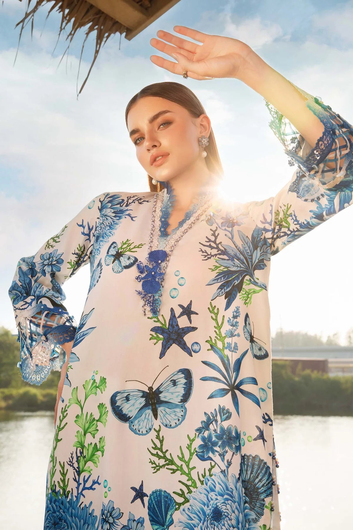 3 Piece Printed Lawn Suit | MPT-2510-B