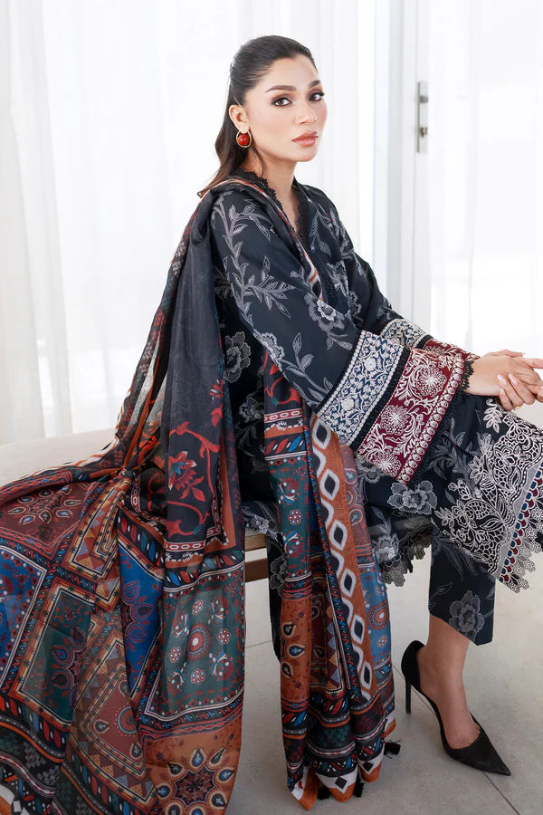 EMBROIDERED PRINTED LAWN UF-4078