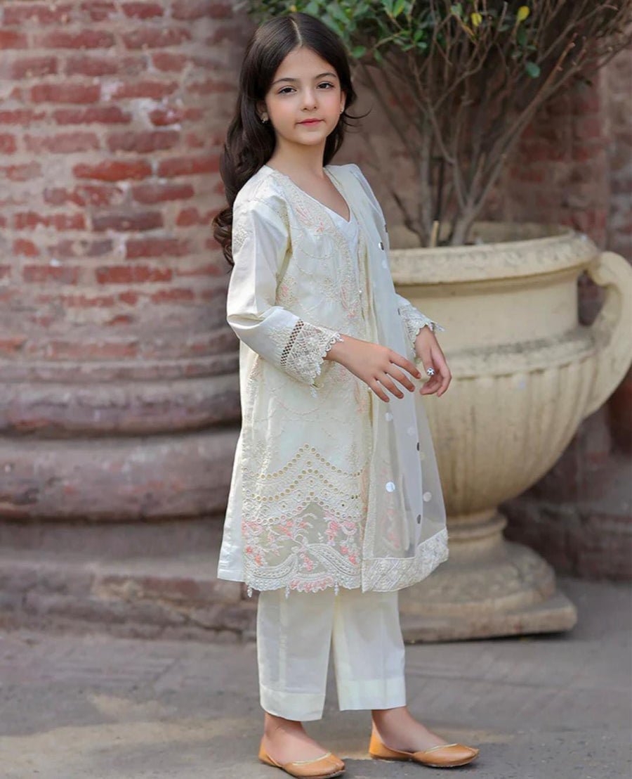 Cotton chikankari