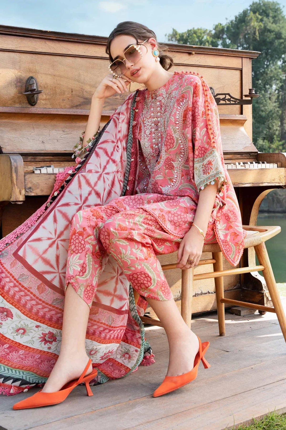 3 Piece Printed Lawn Suit | MPT-2513-A