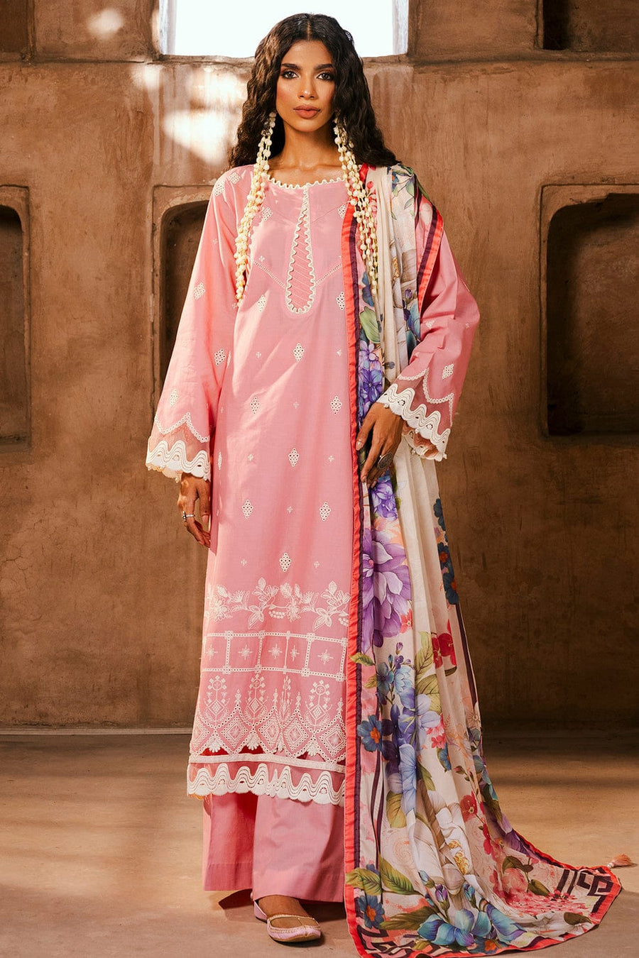 Embroidered Shirt Shalwar Dupatta - 0825