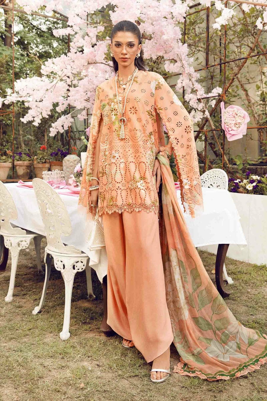 3 Piece Embroidered Lawn Suit | MPT-2602-A