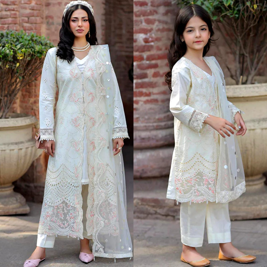Cotton chikankari