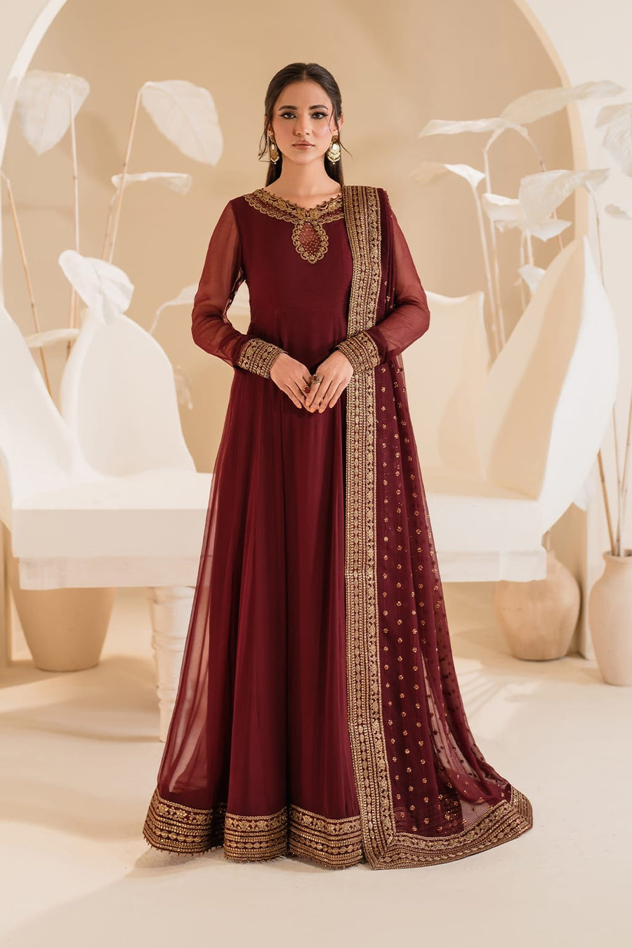 IP-285 EMBROIDERED CHIFFON