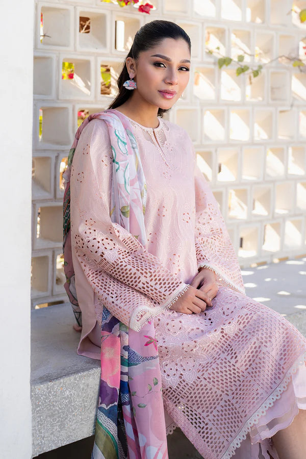 EMBROIDERED PRINTED LAWN UF-4089