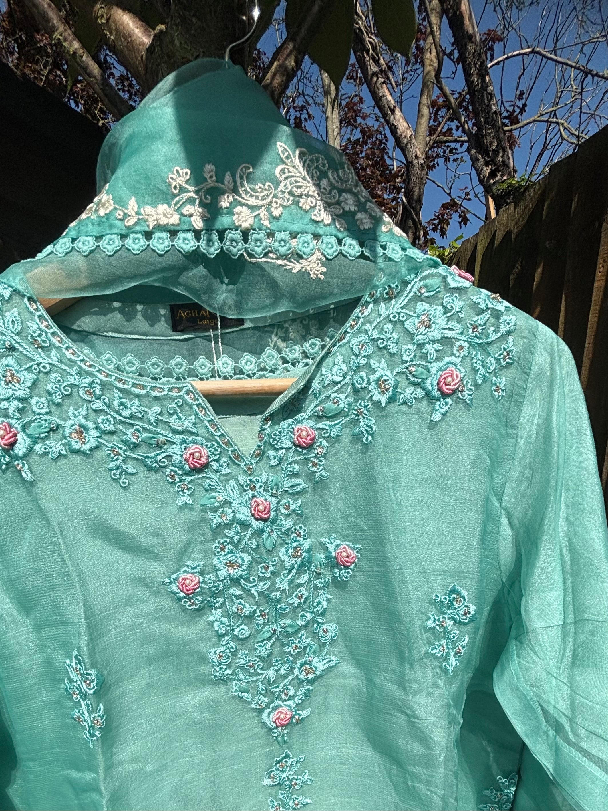 Agha Noor Organza 2 piece