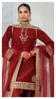 3-PC Embroidered Suit
