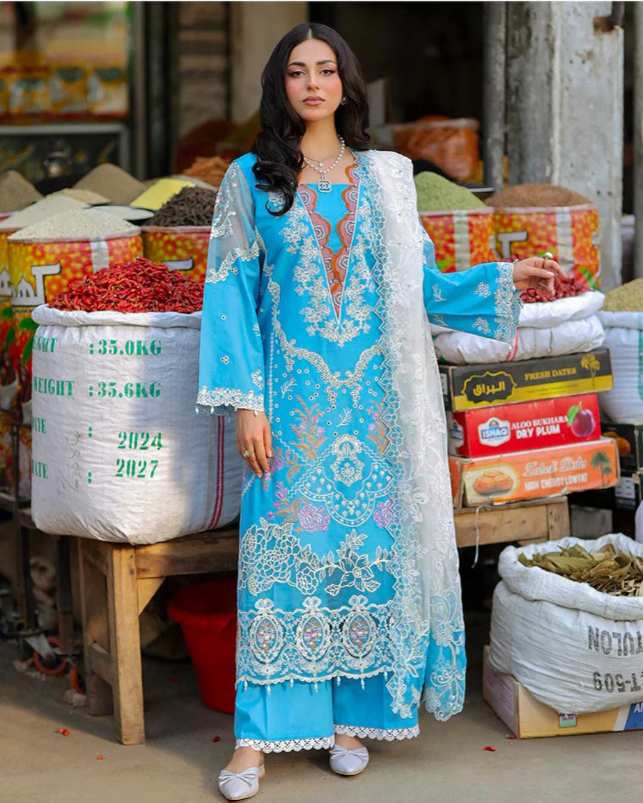 Cotton chikankari