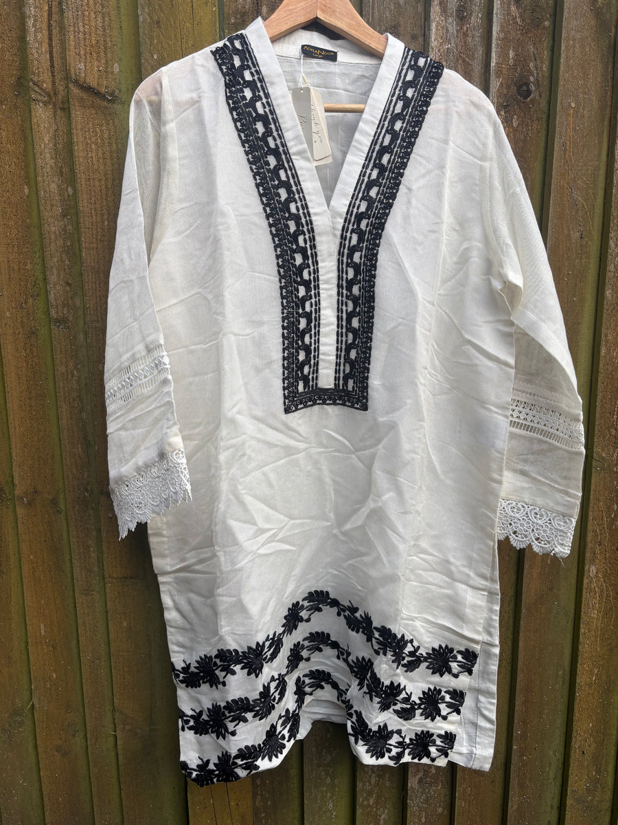 Agha Noor Cotton Net Kurti