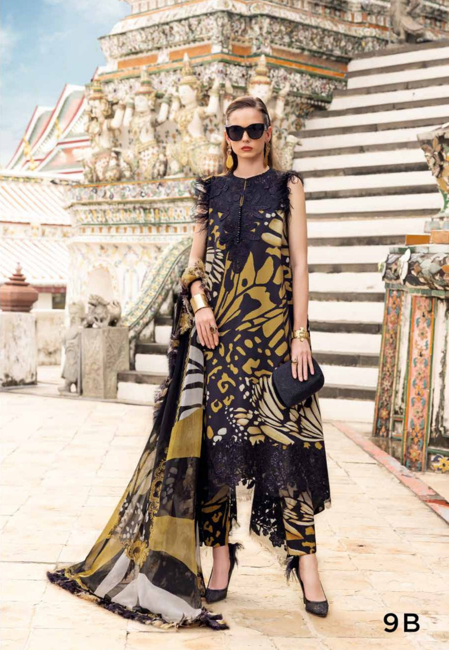 3 Piece Embroidered Linen Suit