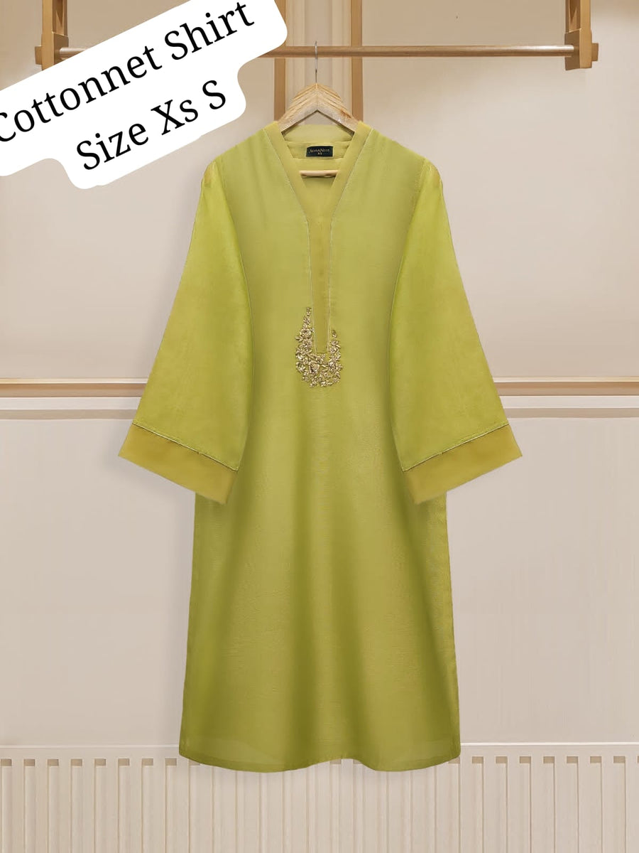 Aghanoor cotton net shirt only