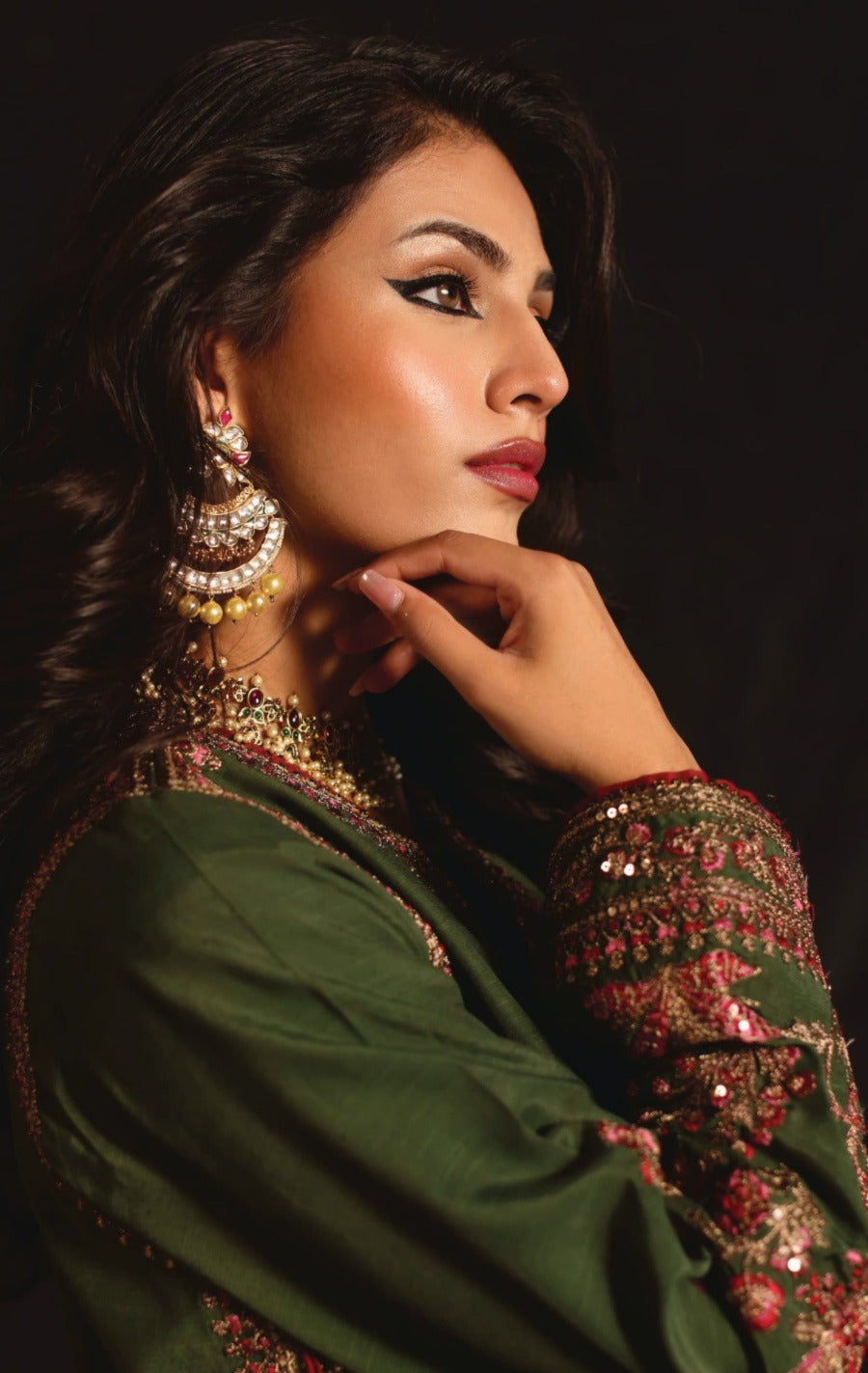 3-PC Embroidered Suit
