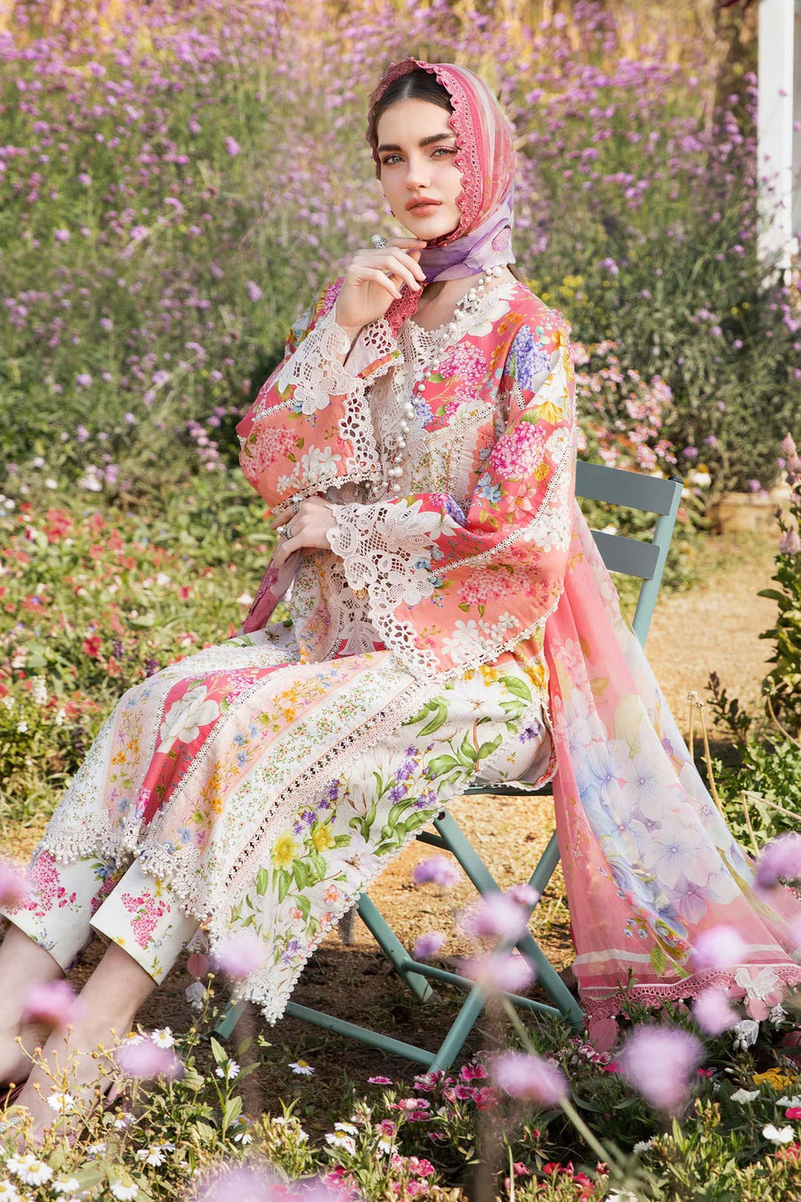 3 Piece Printed Lawn Suit | MPT-2509-B