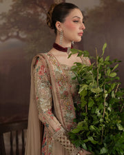 Unstitched Luxury Embroidered Chiffon