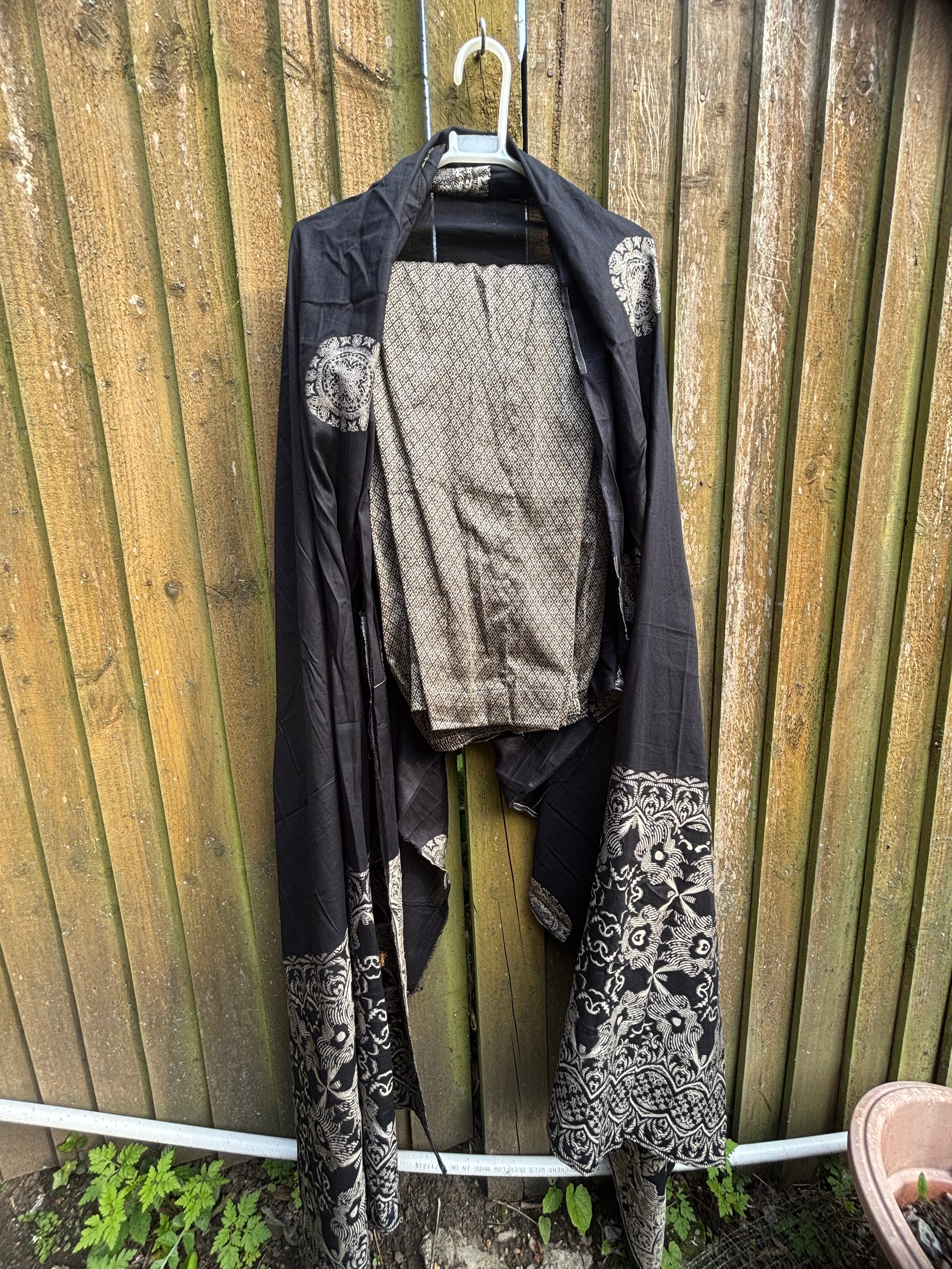 Black Embroidered Lawn Suit