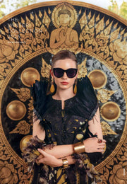 3 Piece Embroidered Linen Suit