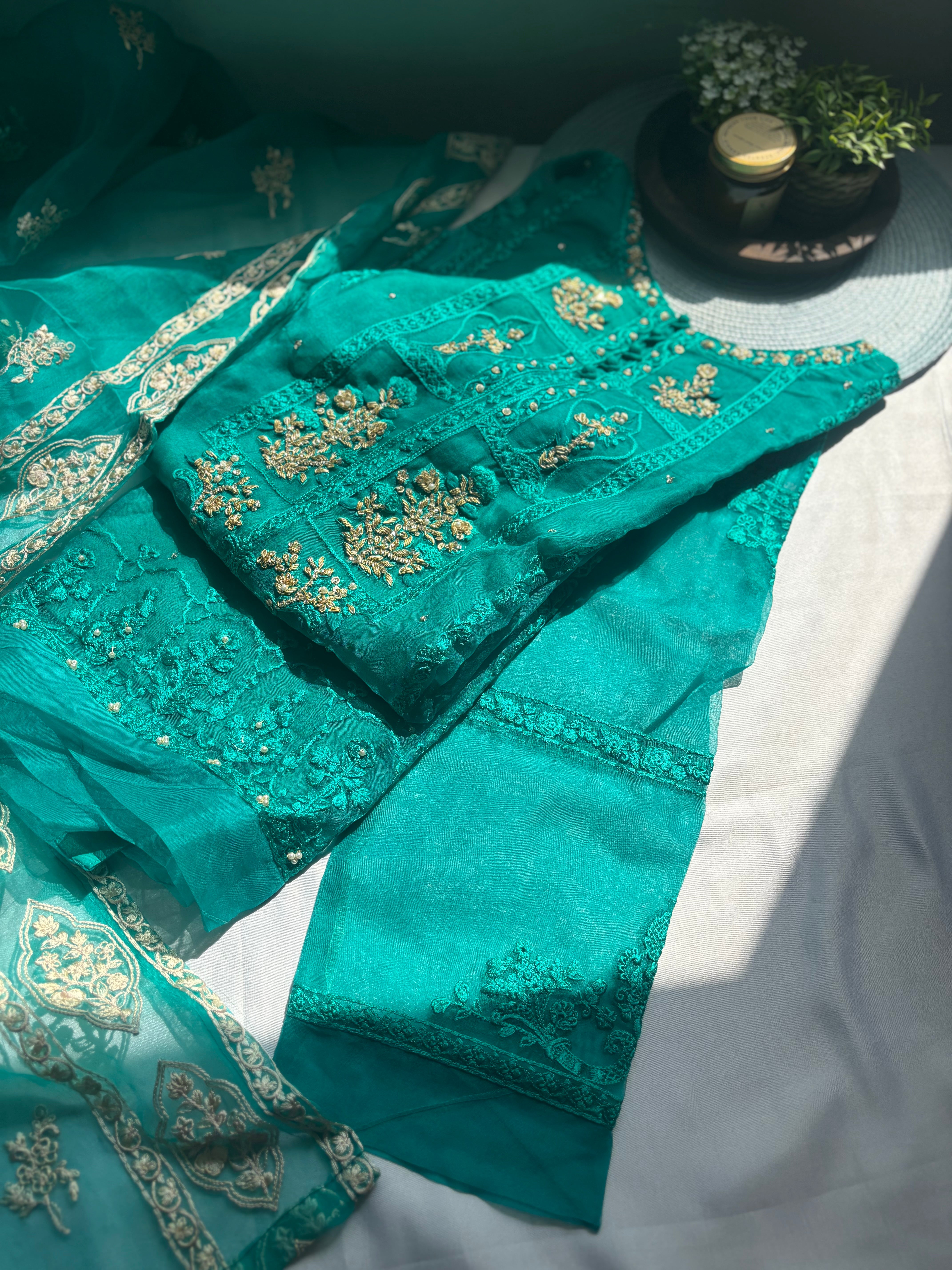 Agha Noor Organza 2 piece
