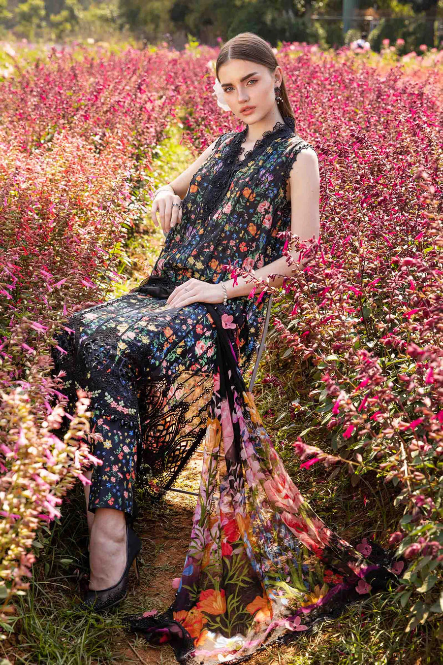 3 Piece Printed Lawn Suit | MPT-2507-B