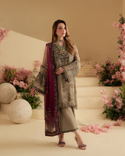Unstitched Luxury Embroidered Chiffon