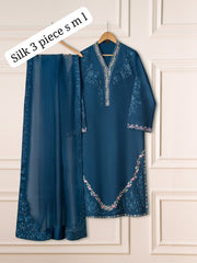 Aghanoor 3 piece silk suit