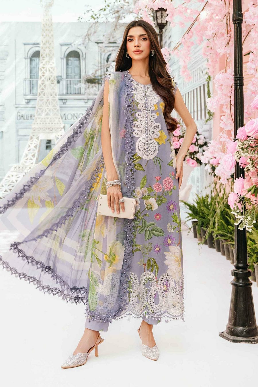 3 Piece Embroidered Lawn Suit | MPT-2604-A