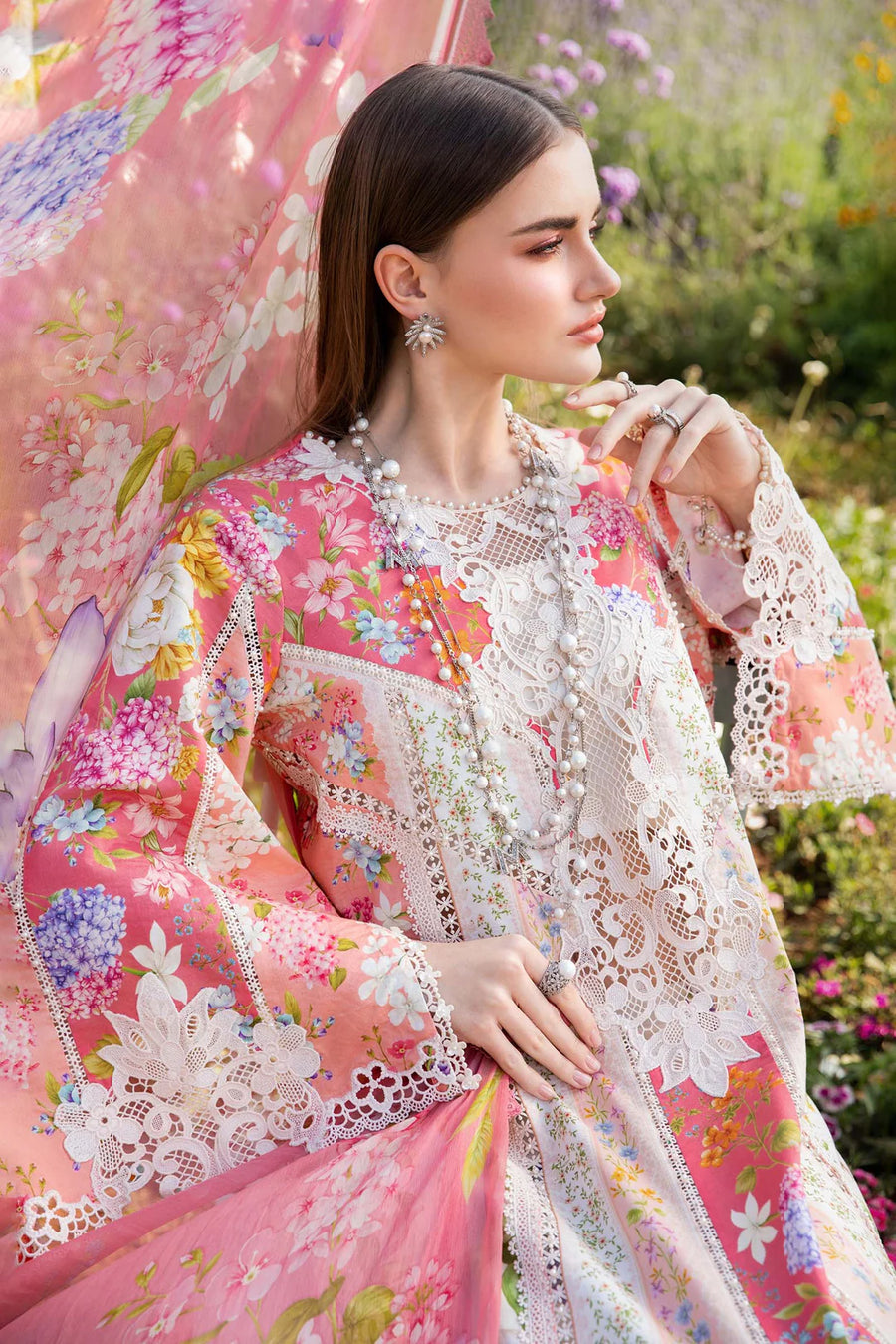 3 Piece Printed Lawn Suit | MPT-2509-B
