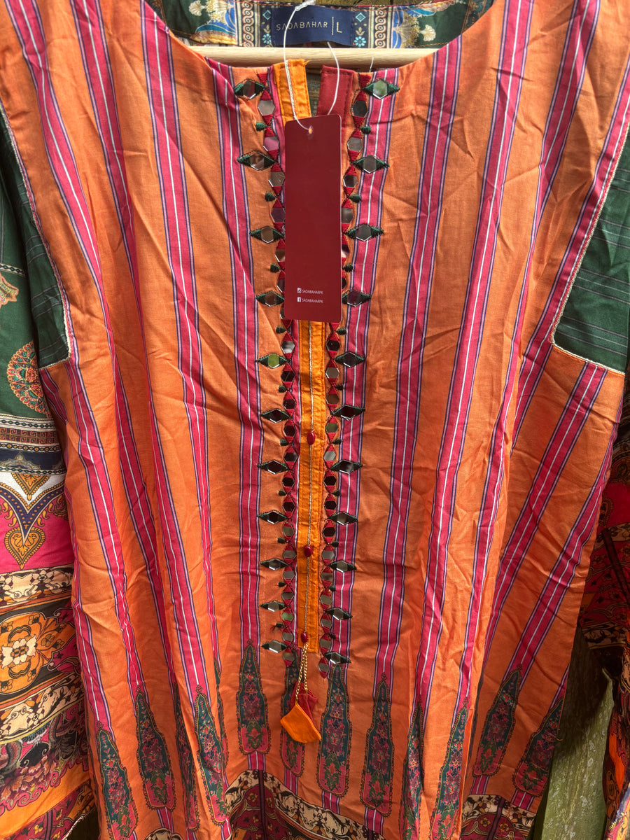 Sadabahar Lawn Embroidered Kurti
