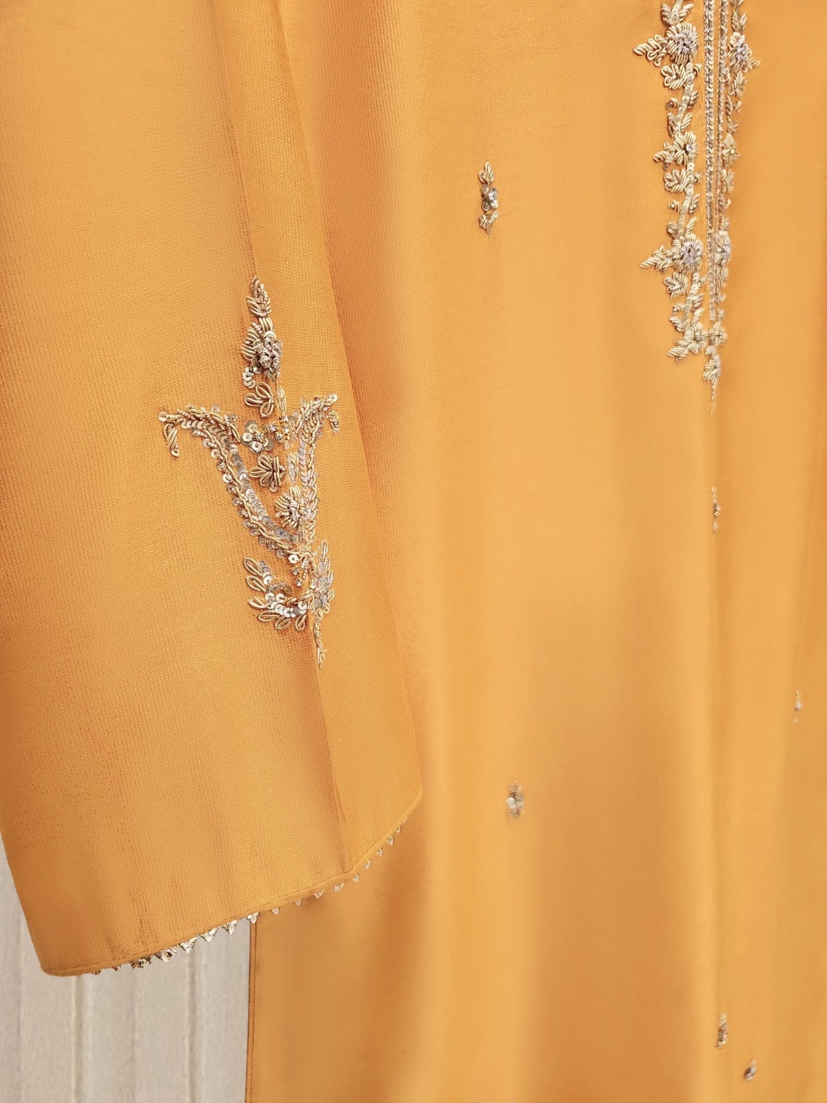 Aghanoor. 3 piece silk net outfit