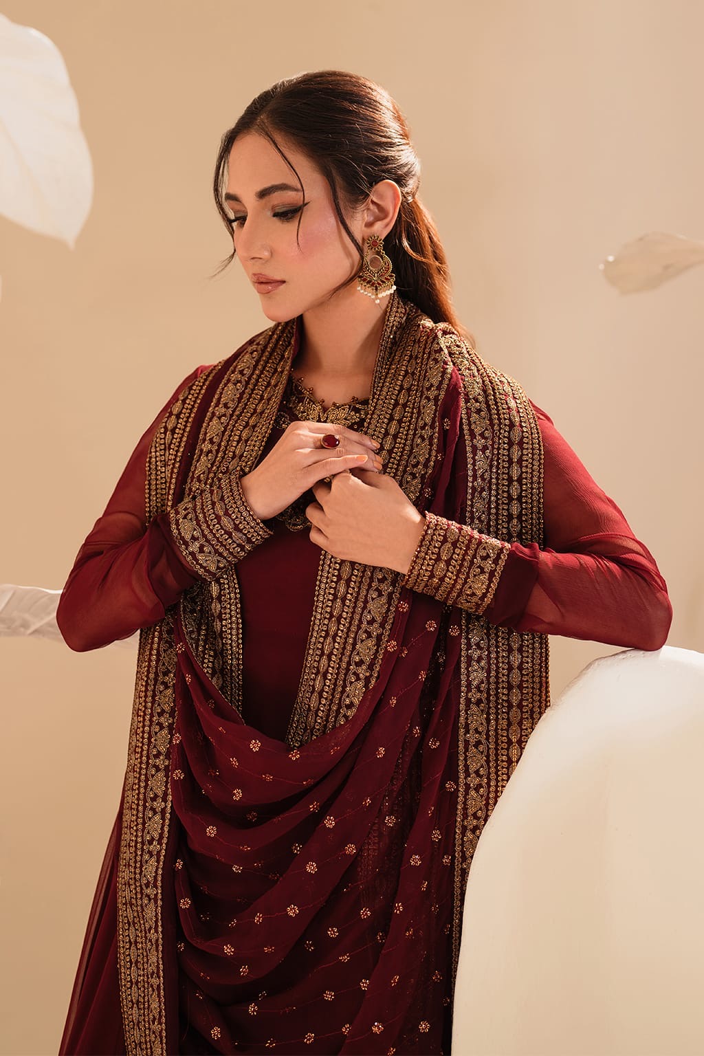 IP-285 EMBROIDERED CHIFFON