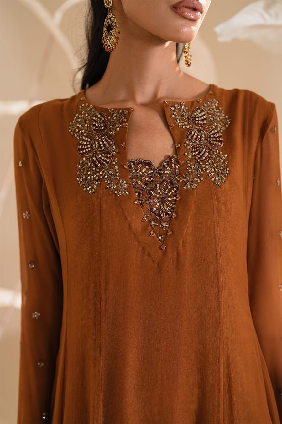 IP-285 EMBROIDERED CHIFFON