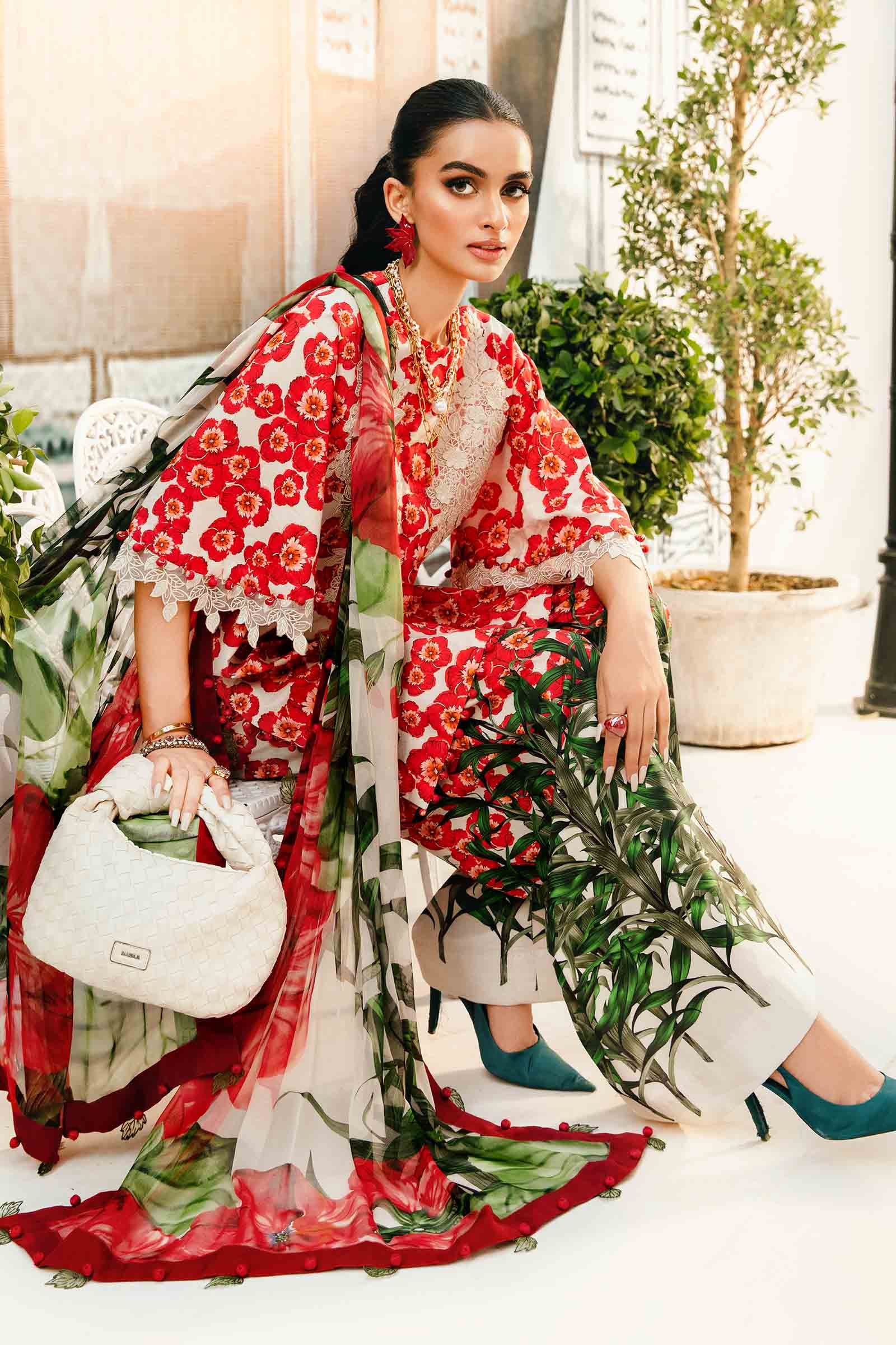 3 Piece Embroidered Lawn Suit | MPT-2606-B