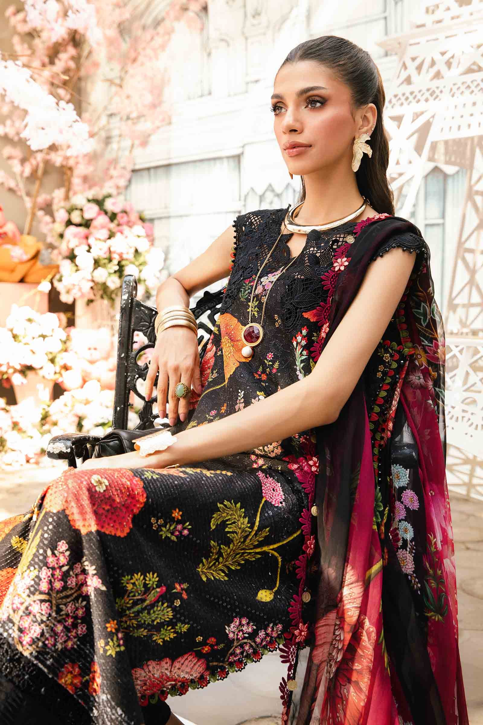 3 Piece Embroidered Lawn Suit | MPT-2607-B