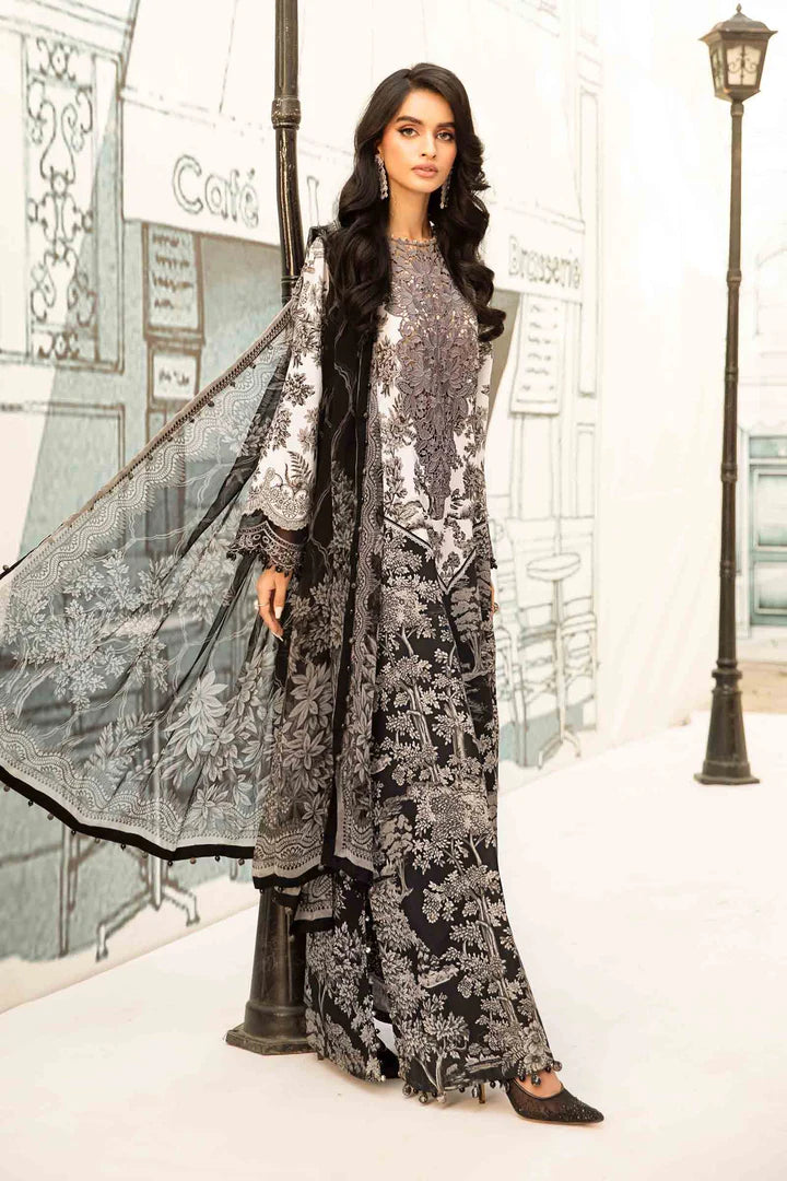 3 Piece Embroidered Lawn Suit | MPT-2608-B