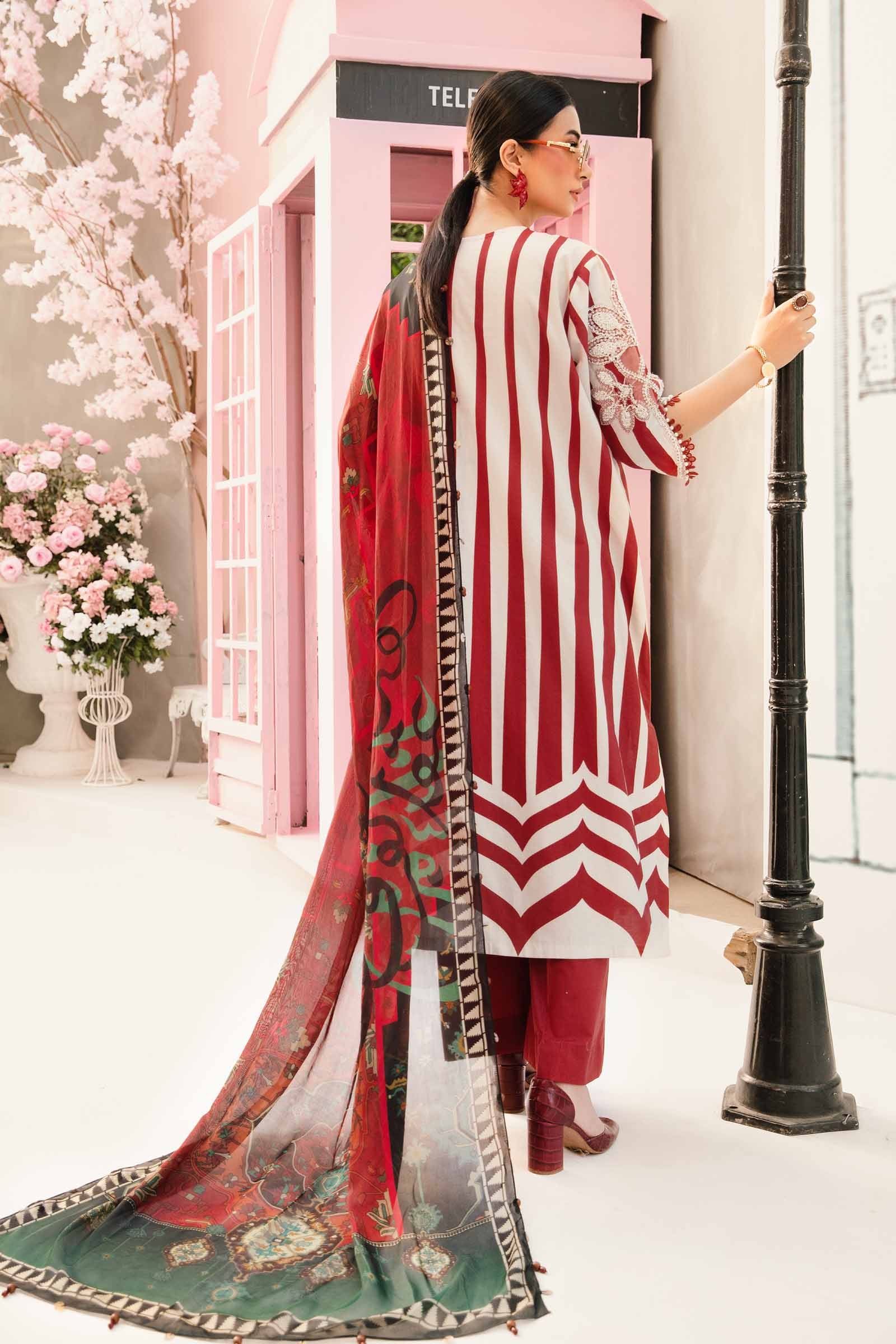 3 Piece Embroidered Lawn Suit | MPT-2609-A