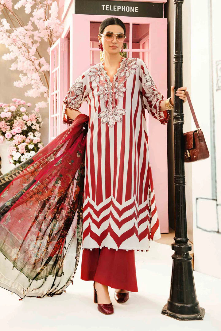 3 Piece Embroidered Lawn Suit | MPT-2609-A