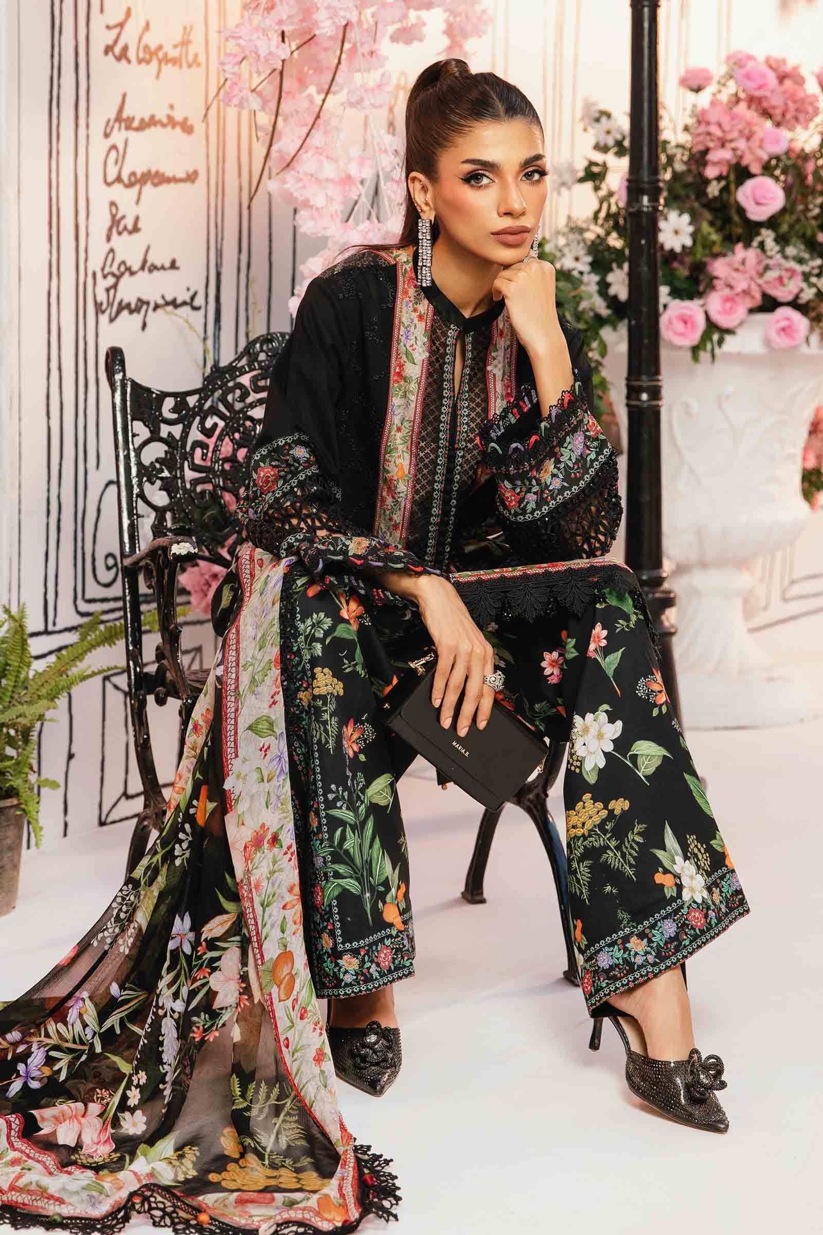 3 Piece Embroidered Lawn Suit | MPT-2610-B