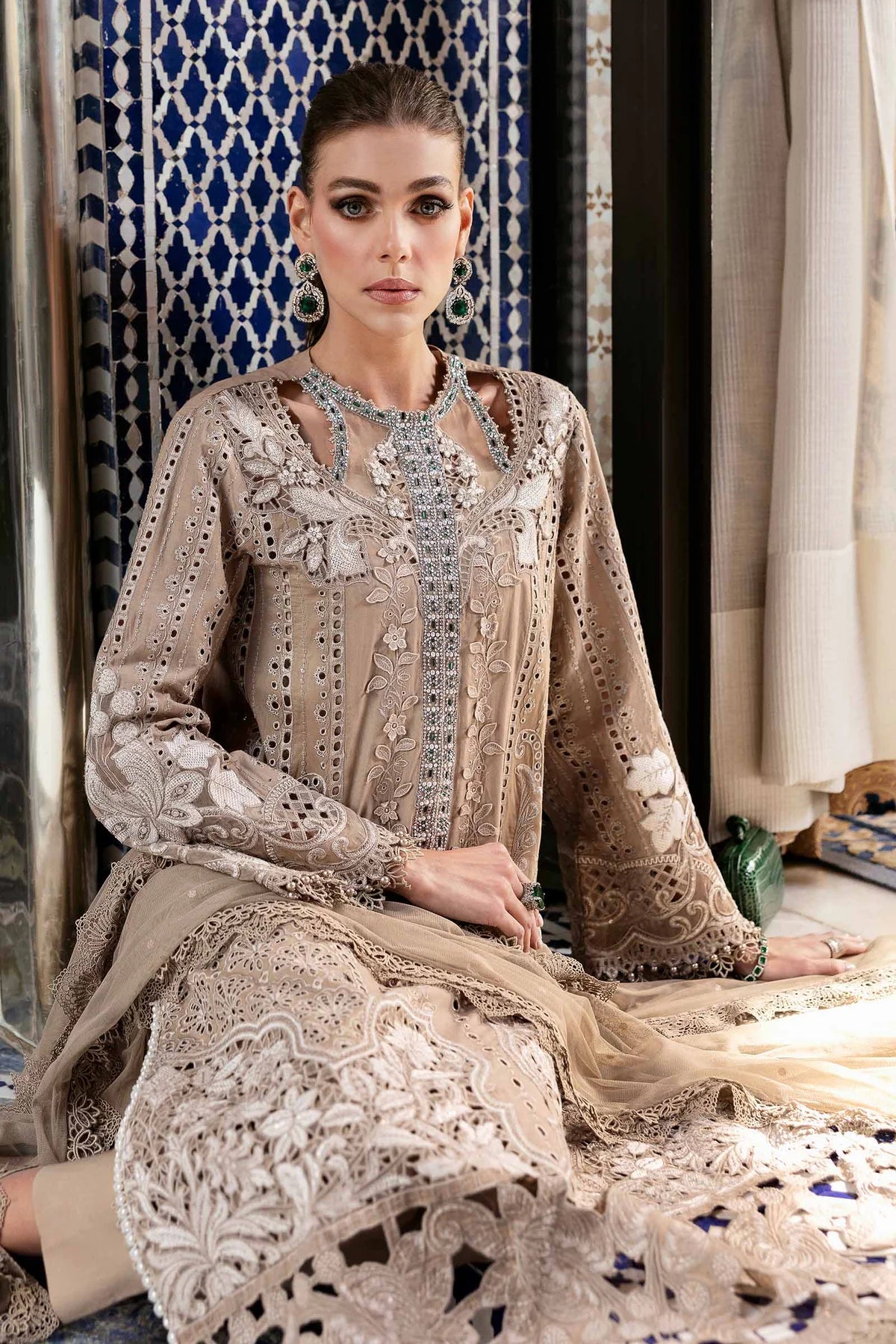 3 Piece Embroidered Lawn Suit | D-2502-A