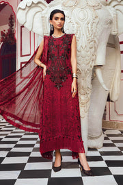 3 Piece Embroidered Linen Suit | MPT-2702-A