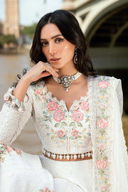 3 Piece Embroidered Raw Silk Suit