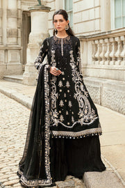 3 Piece Embroidered Raw Silk Suit
