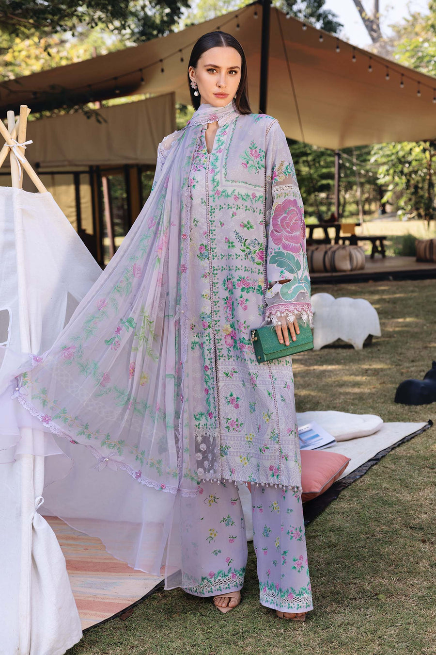 3 Piece Embroidered Lawn Suit