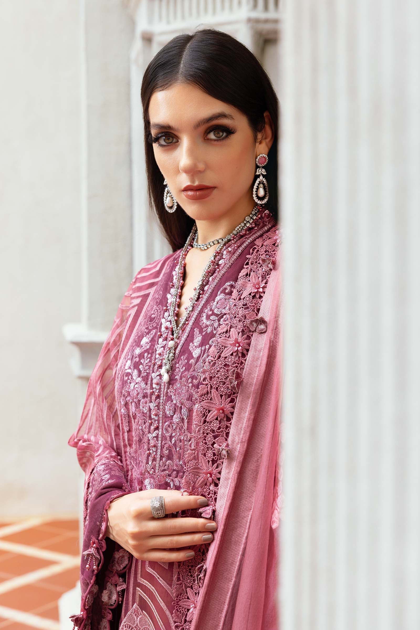 3 Piece Embroidered Organza Suit