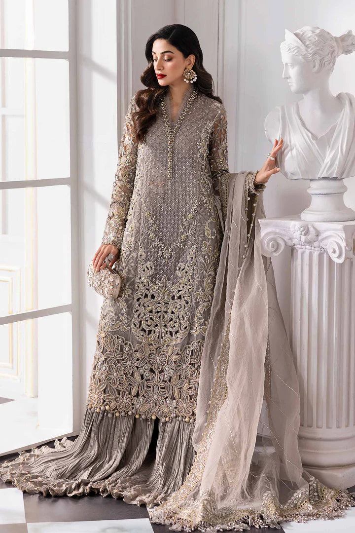 3 Piece  Embroidered Organza Suit | BD-3006
