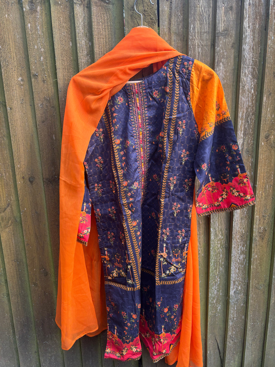 Bin Saeed 2-piece Embroidered Lawn Suit