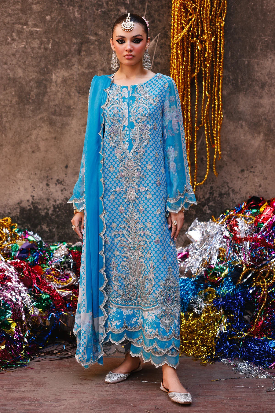 3-pc Unstitched Chiffon Collection VSL25-20